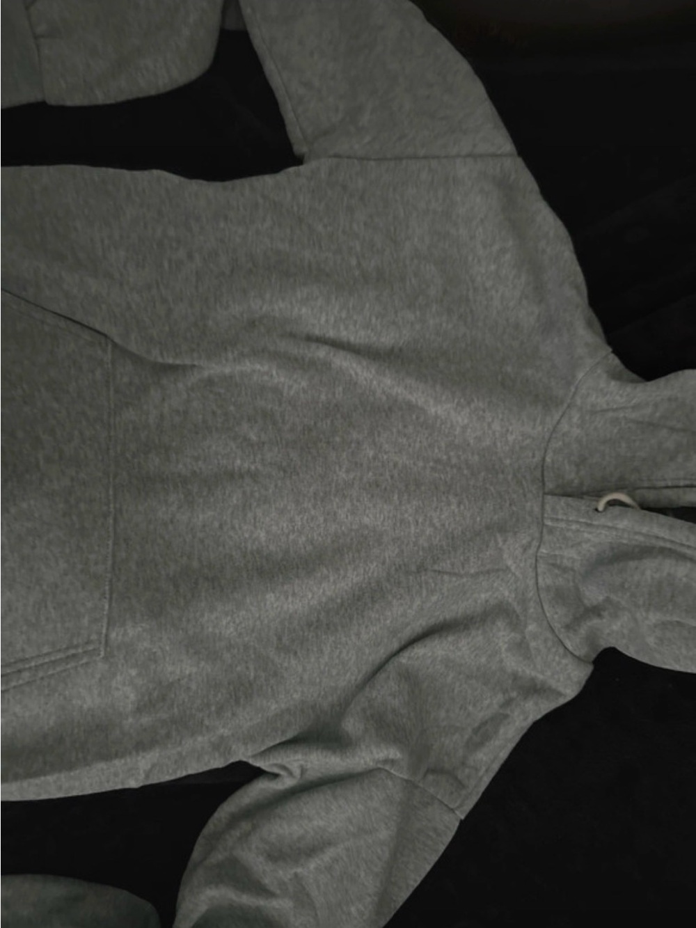 SHEIN Gray Pullover Hoodie with Kangaroo Pocket